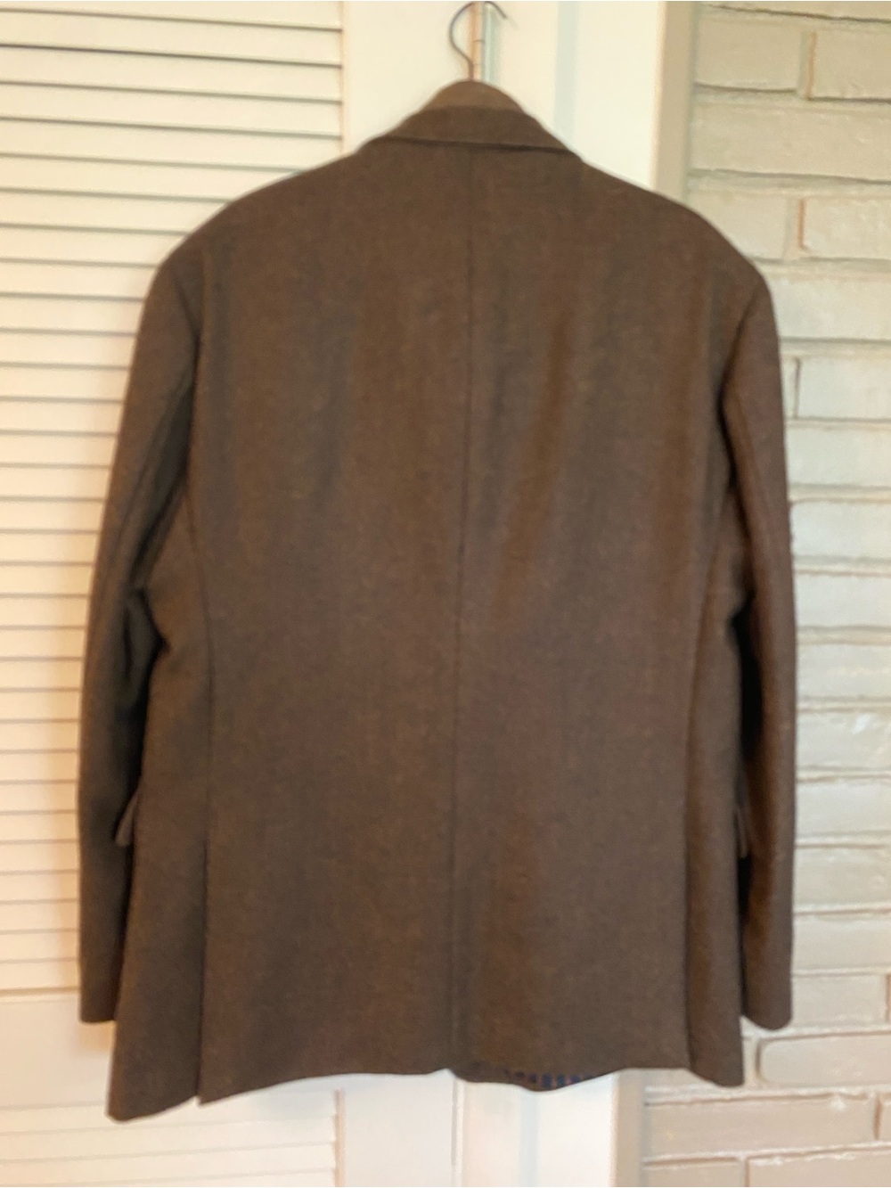 Johnston & Murphy Brown Wool-Blend Blazer with Zip-In Vest - Picture 6 of 12